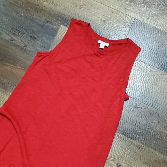J. Jill Red Sleeveless Halter Maxi Dress - Picture 3 of 6